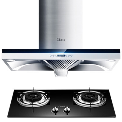 美的(Midea)DT328+JZT-QL303B歐式T型抽油煙機 天然氣燃氣灶煙機灶具兩件套 廚電套餐
