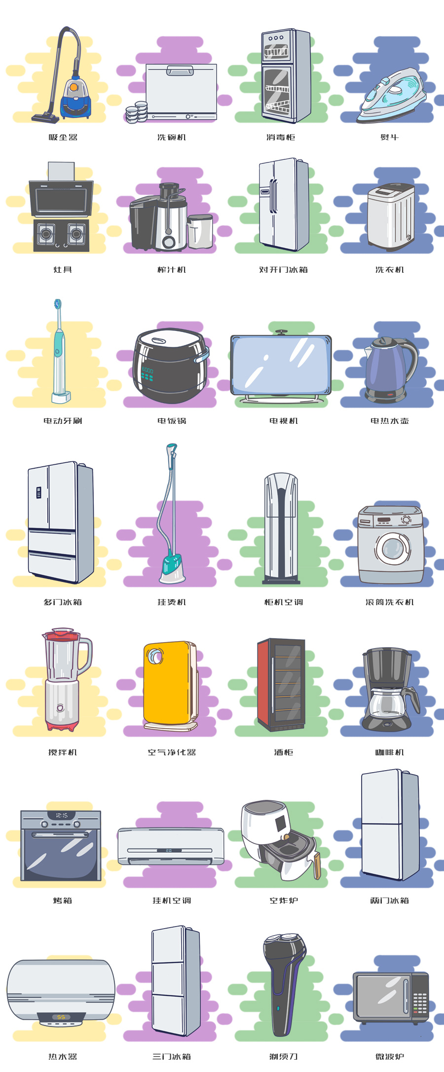 插畫(huà)作品--小電器圖標(biāo)